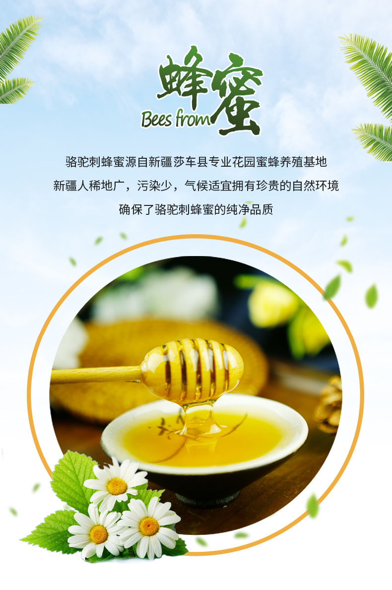 【519春秋直播】新疆骆驼刺蜂蜜 人工养殖蜂蜜1kg/罐